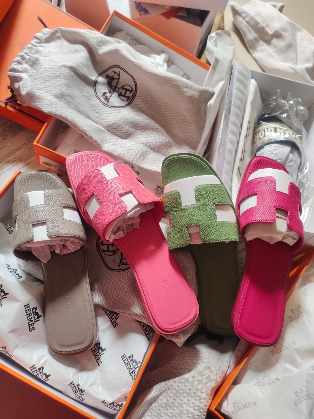 Hermes slippers all colours available