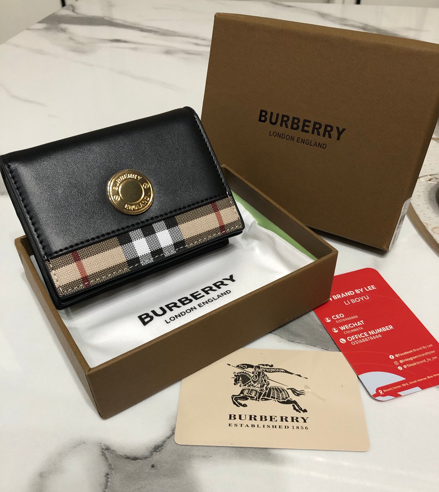 Burberry Small Black Wallet